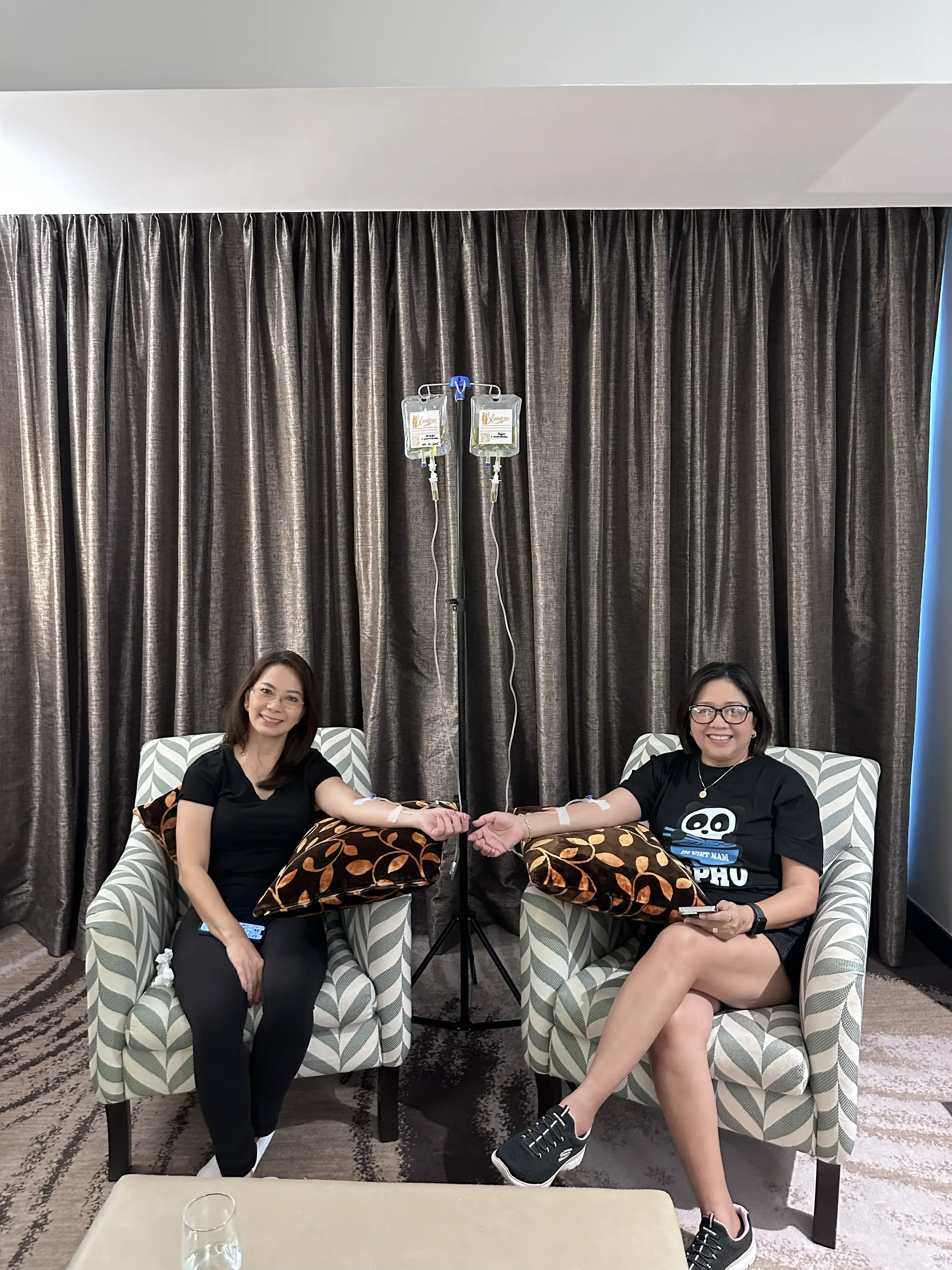 IV therapy setup at home