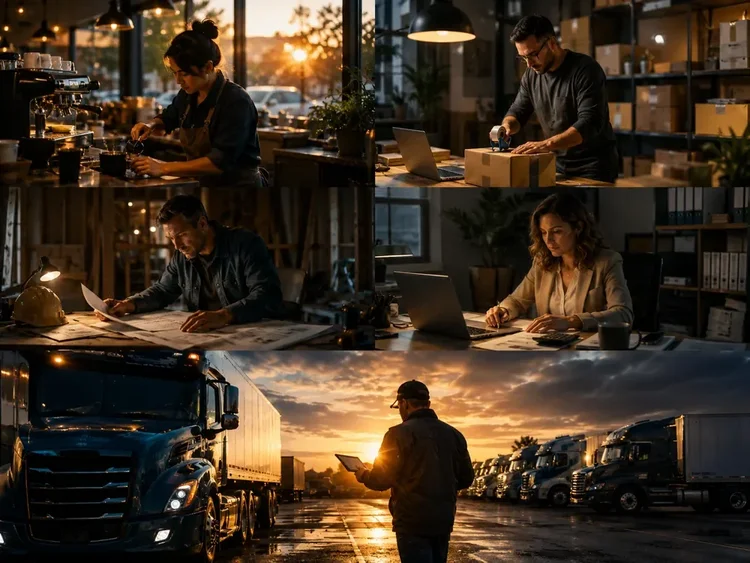 Small business owners across retail, trades, professional services, and transportation
