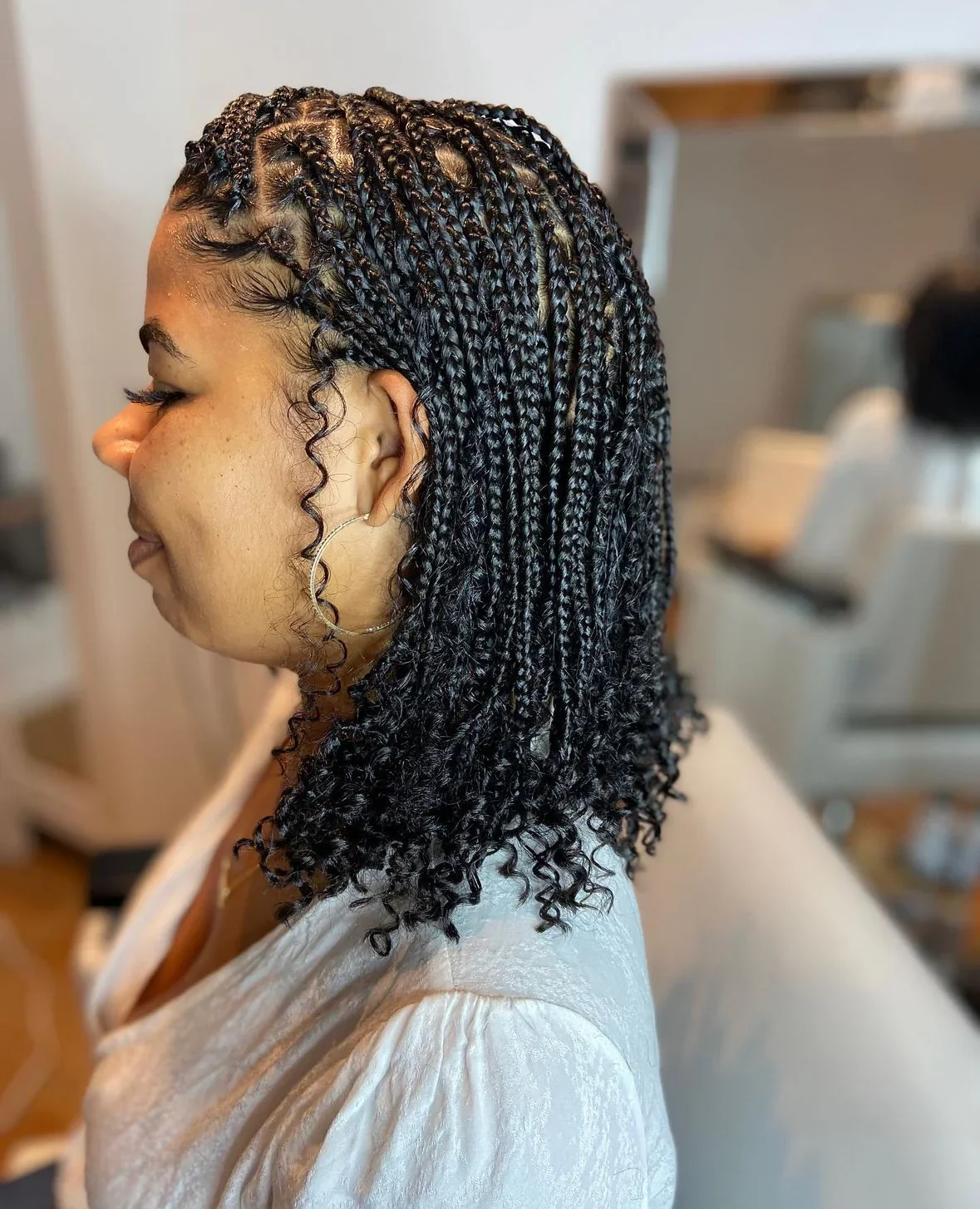 Natural Hair with Box Braids