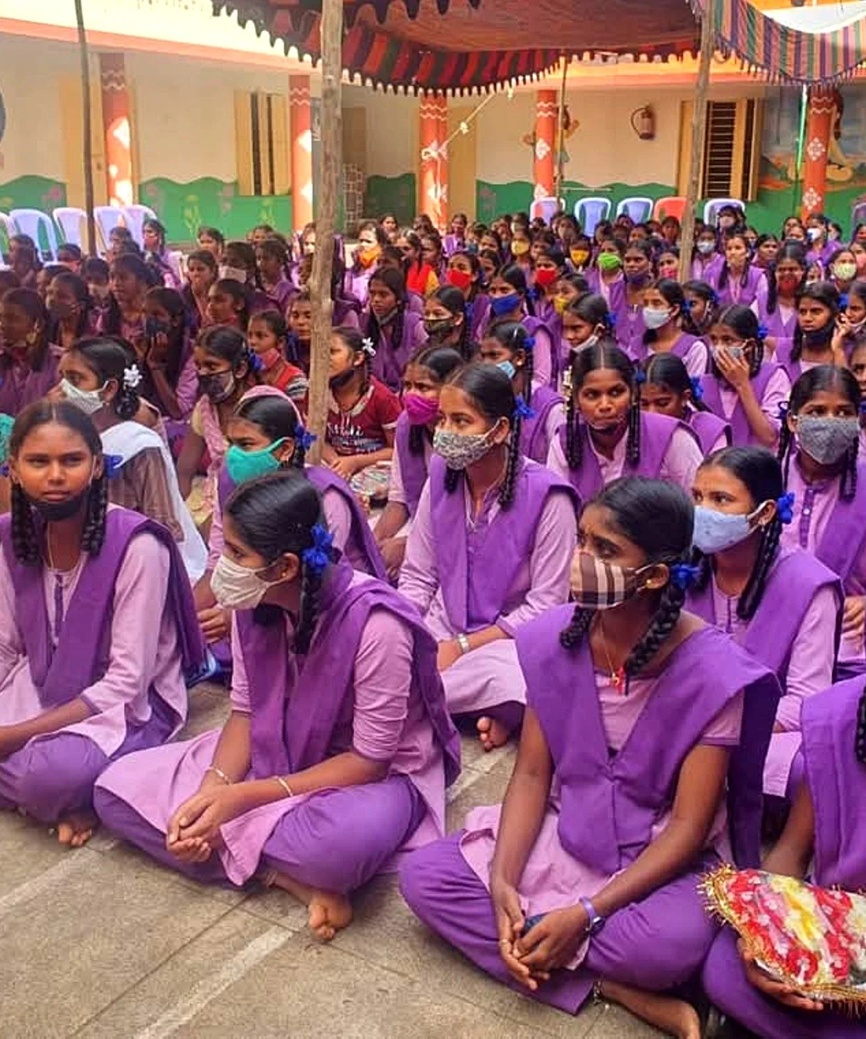 Students at a government school SSF works in