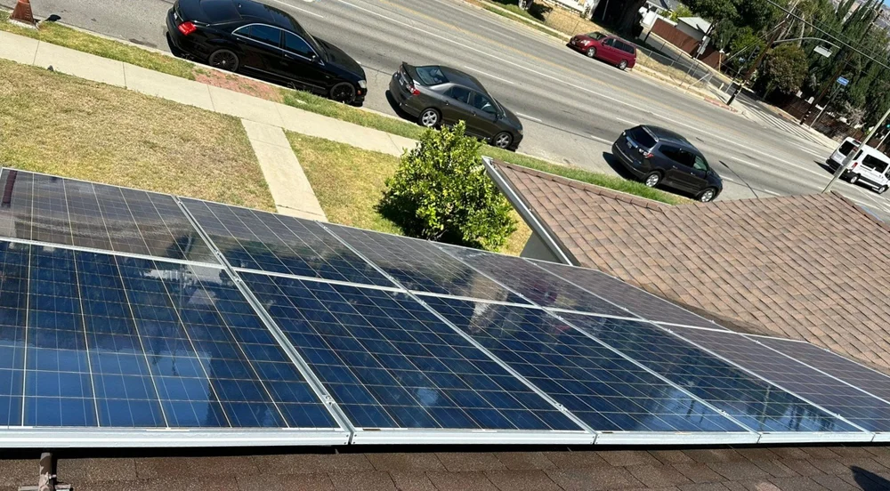 After cleaning: clearer, reflective panel surfaces