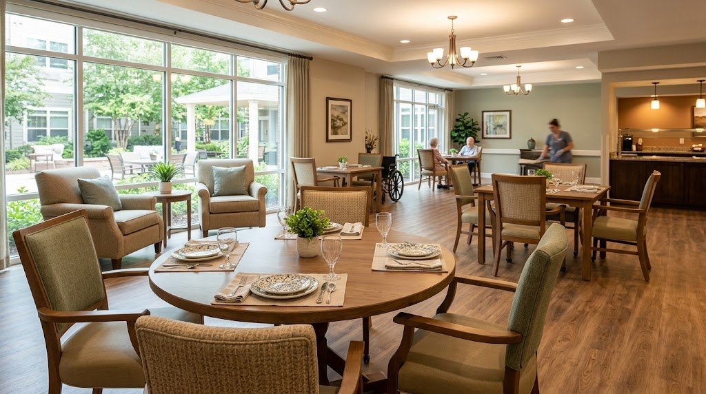 Furnished assisted living space installed by ModLogics