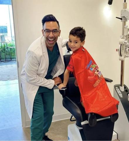 Dr. Bimal Patel with child patient