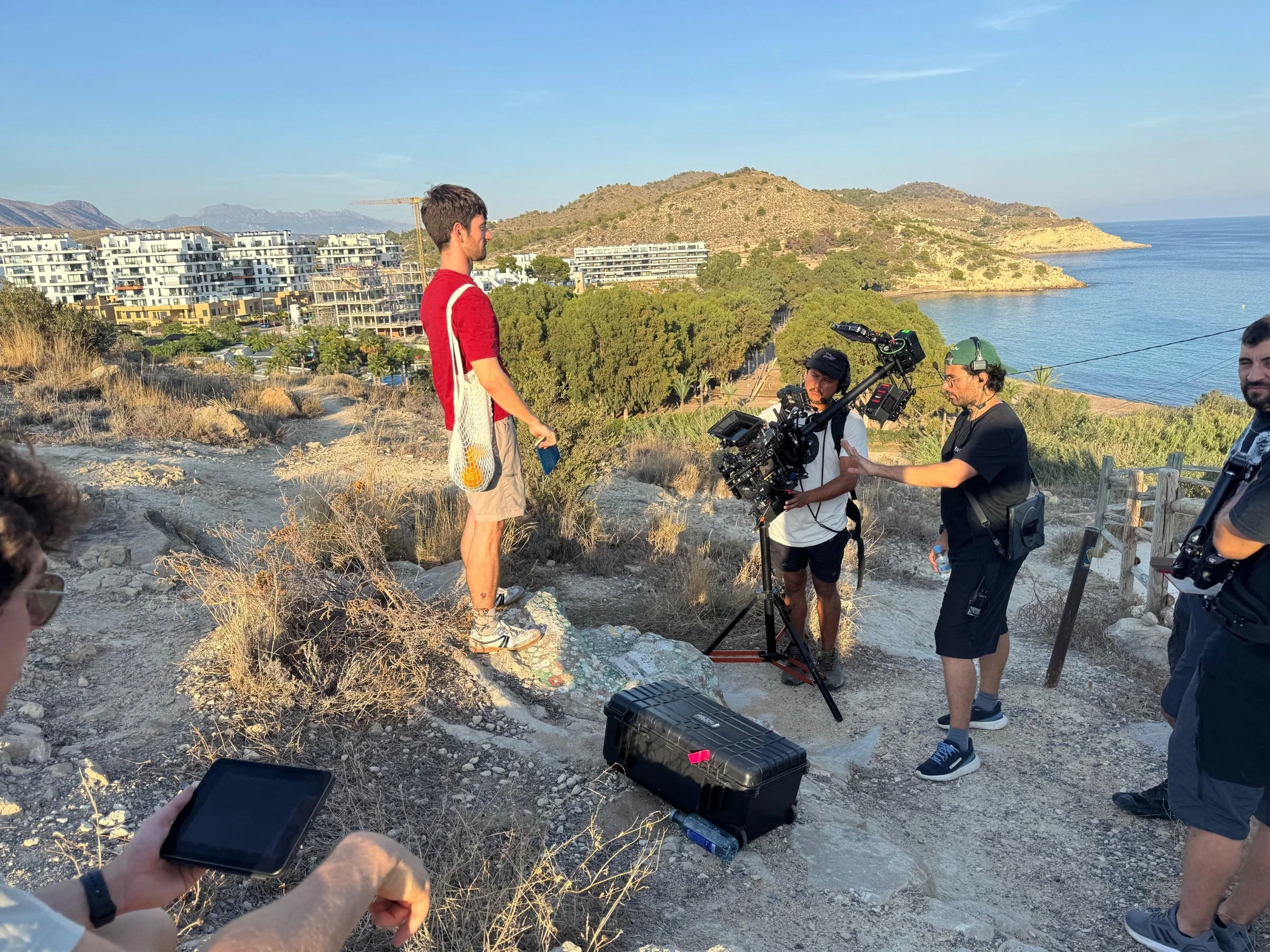 Preparación de una toma en la costa de La Vila Joiosa.