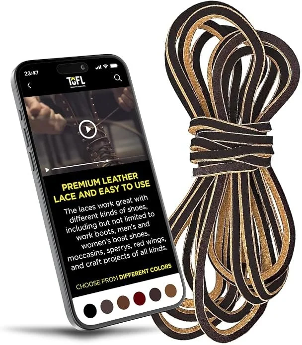 Leather boot laces