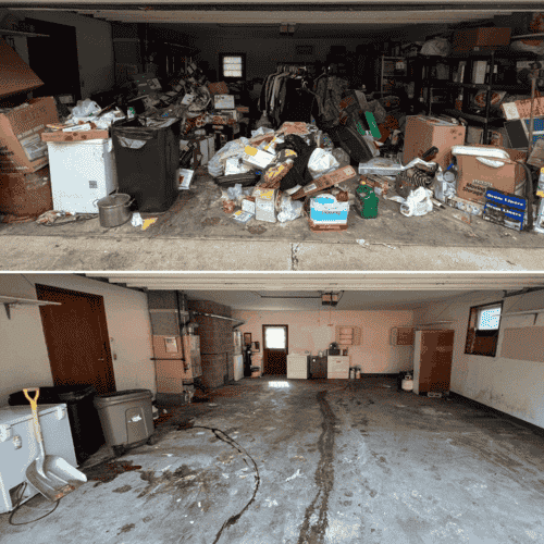 Junk removal crew loading items for donation and recycling