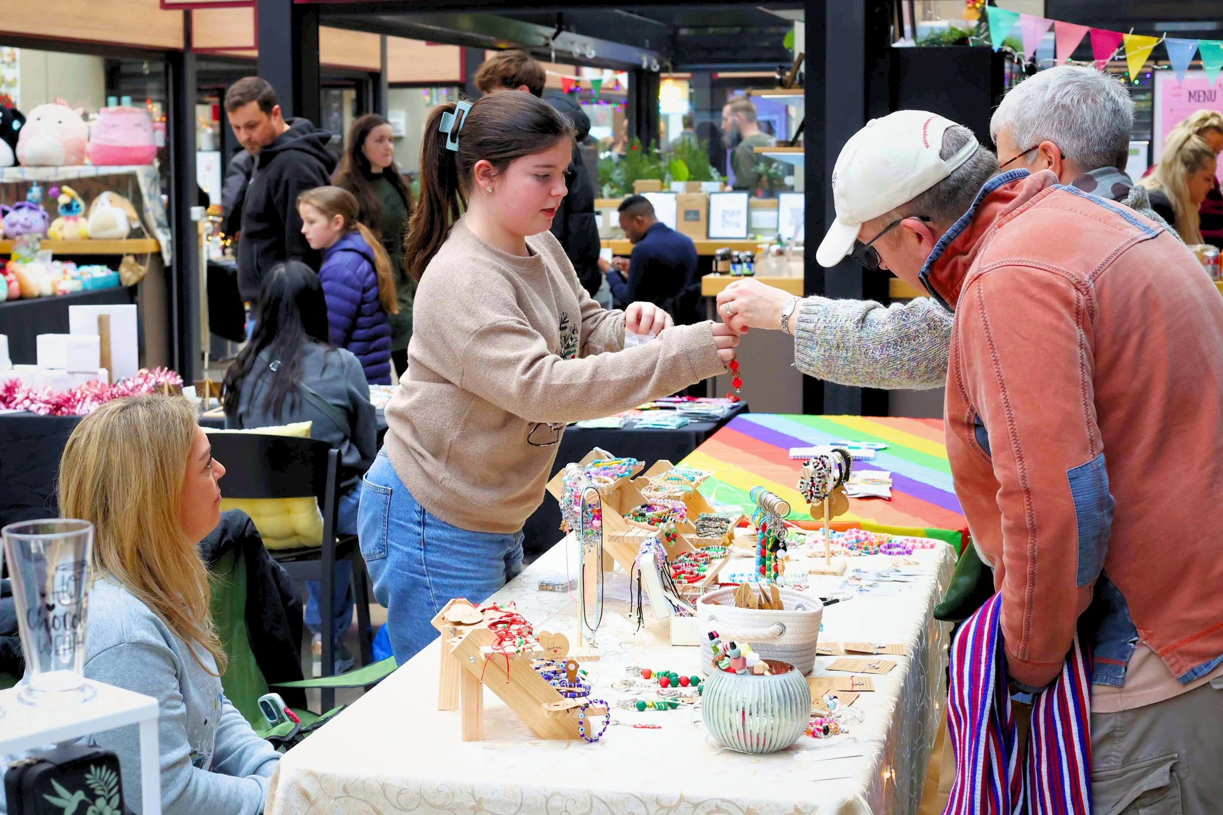 Young people and visitors at Lincoln Teenage Market
