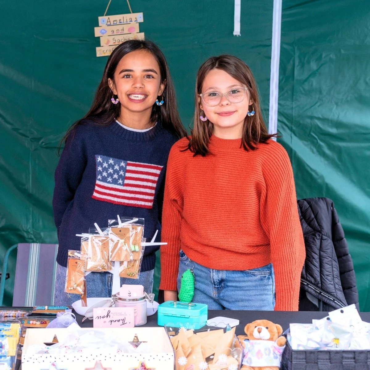 Two young traders at their Nuneaton Teenage Market stall