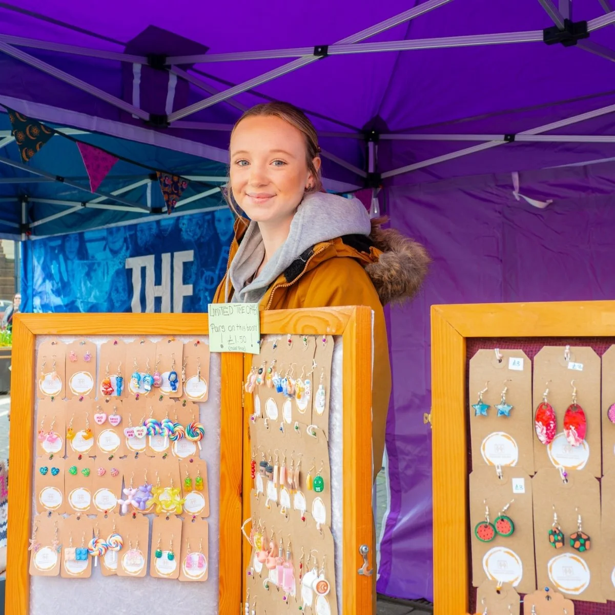 Young trader at the Nuneaton Teenage Market