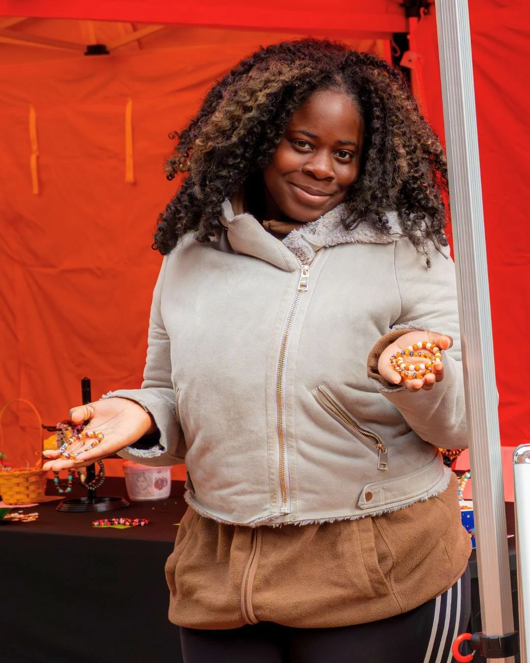 Young trader stall at the Rugby Teenage Market