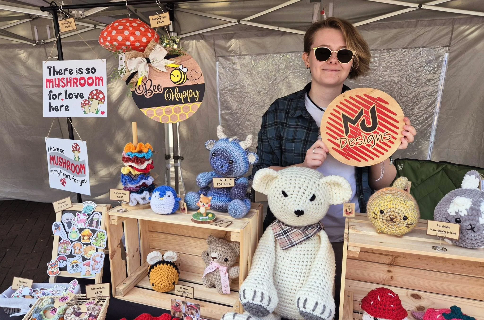 Young people trading and performing at the Carlisle Teenage Market