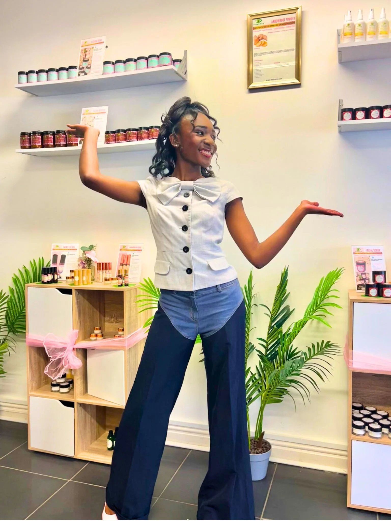 Latoya within her shop in Wavertree