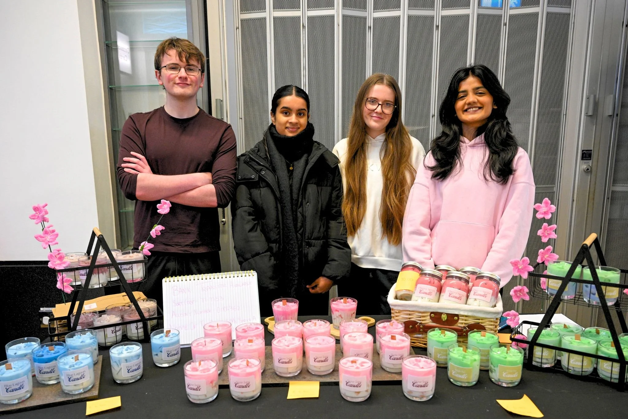 Young traders and visitors at Teanlowe Shopping Centre