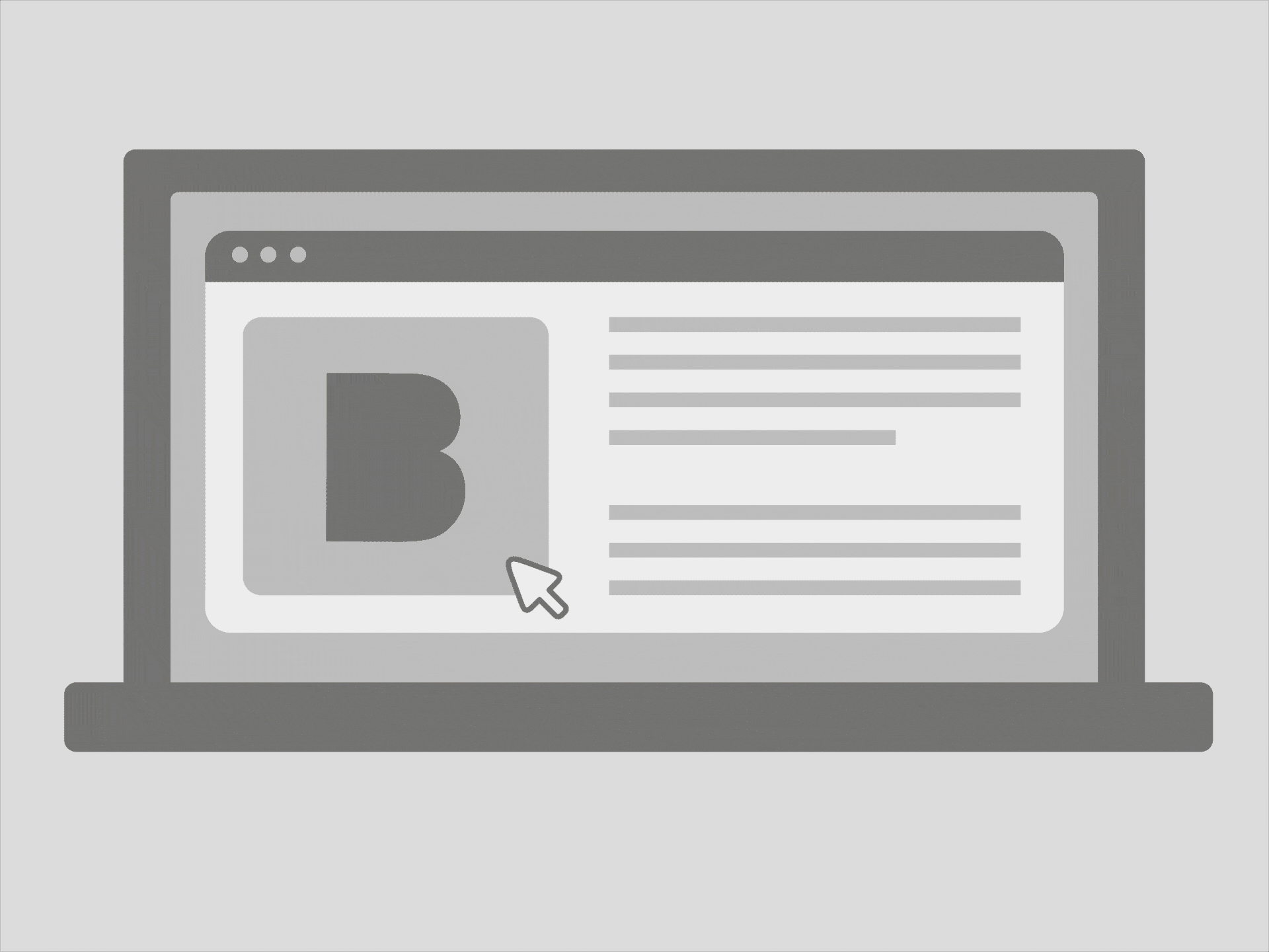 Ilustración de un correo electrónico que anuncia la Certificación de Empresa B de una organización