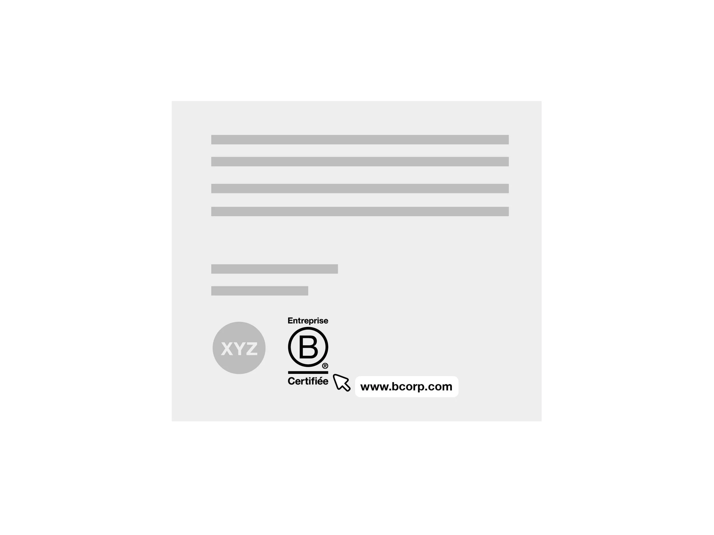 Illustration d'une signature mail utilisant le logo B Corp