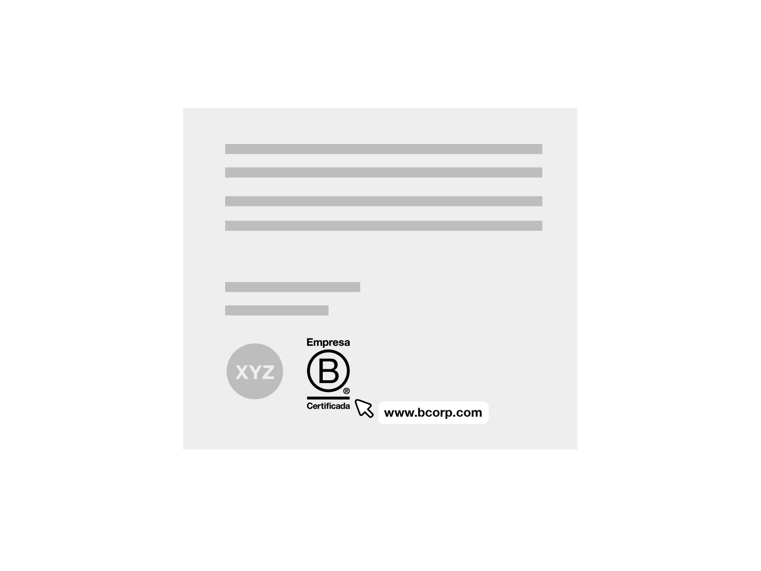 Ilustración de la firma de un correo electrónico con el logo de Empresa B