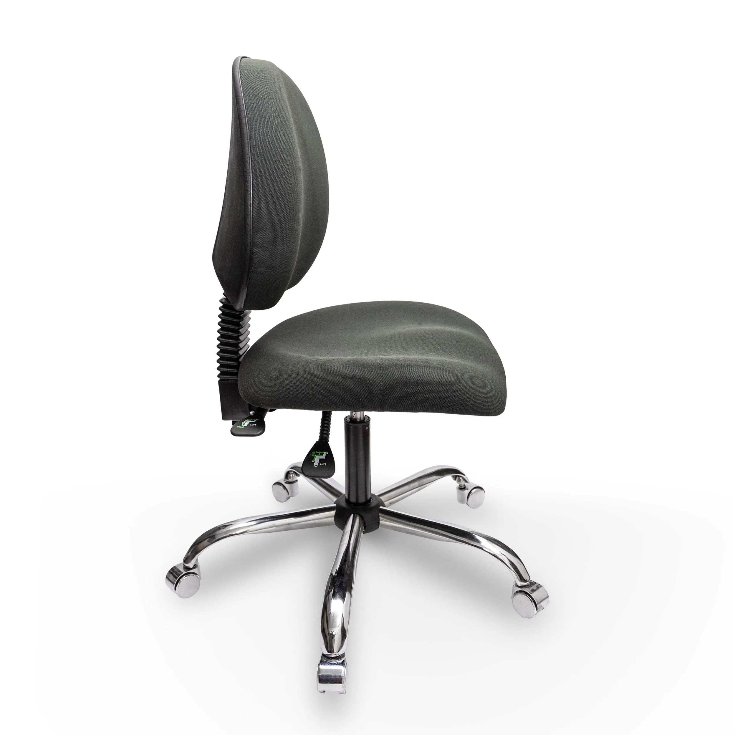 Silla ESD Tecpol RVX de poliuretano, vista a 90 grados