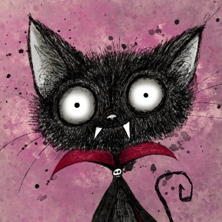 Vampire Cat illustration by Jen Vax