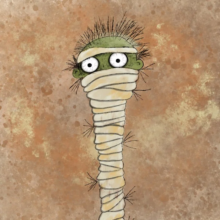 Zombie Mummy illustration by Jen Vax