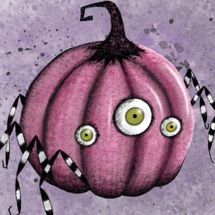 Spider Pumpkin illustration by Jen Vax