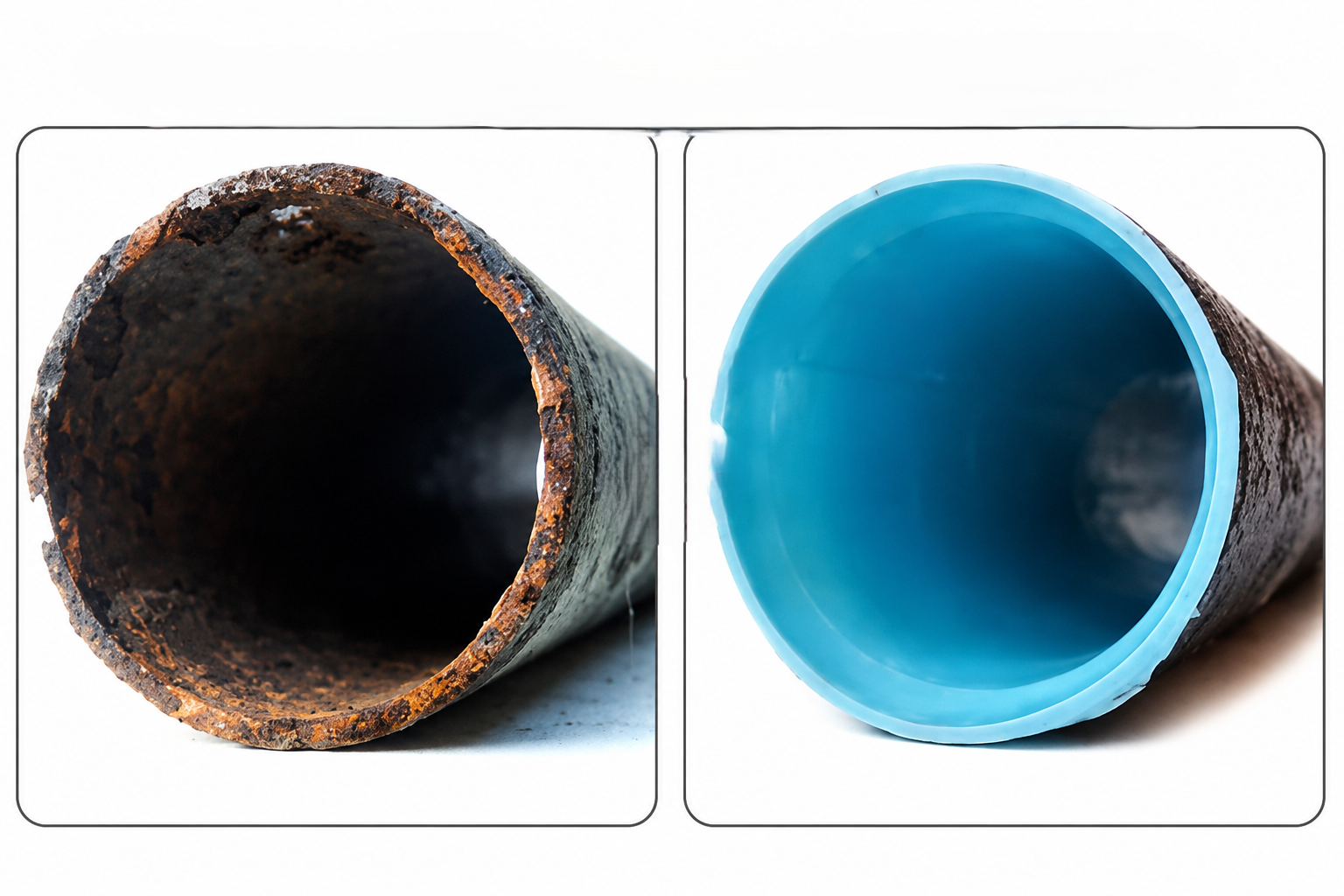 Epoxy pipe lining illustration