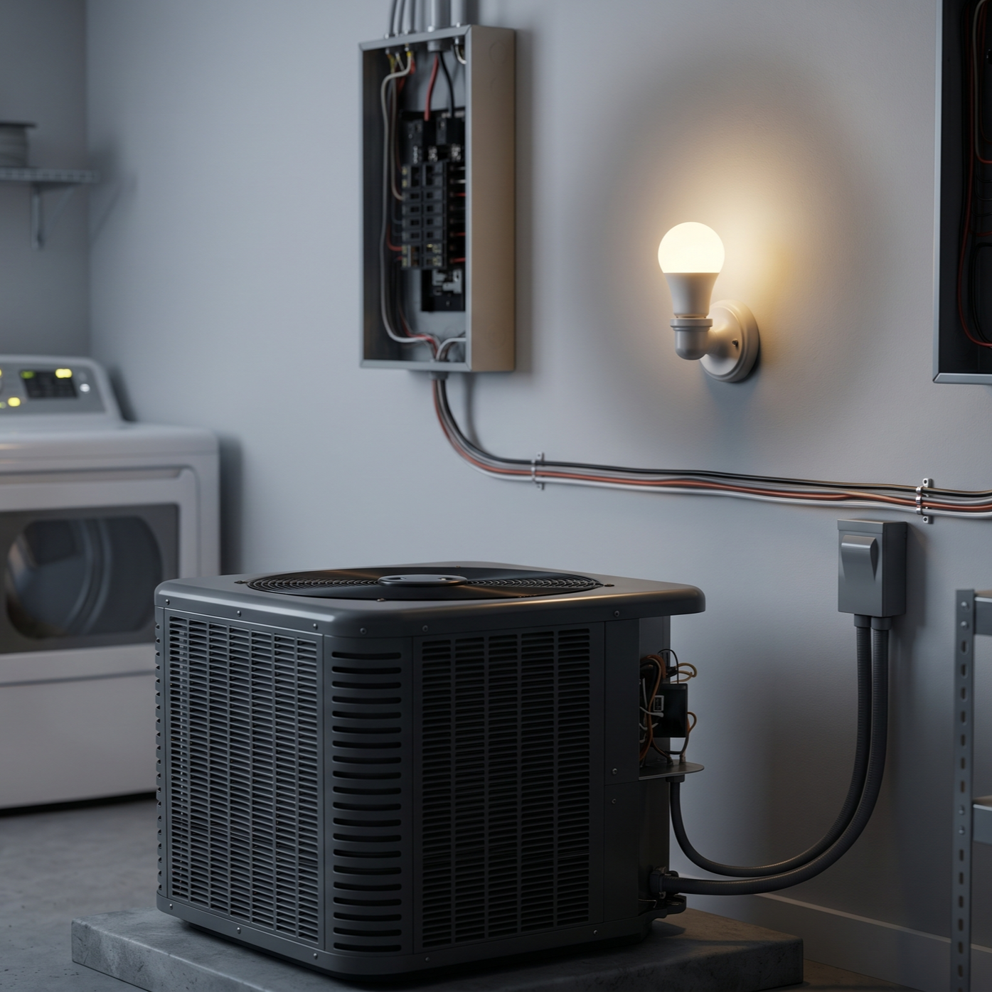 home light bulbs dimming when air conditioner starts