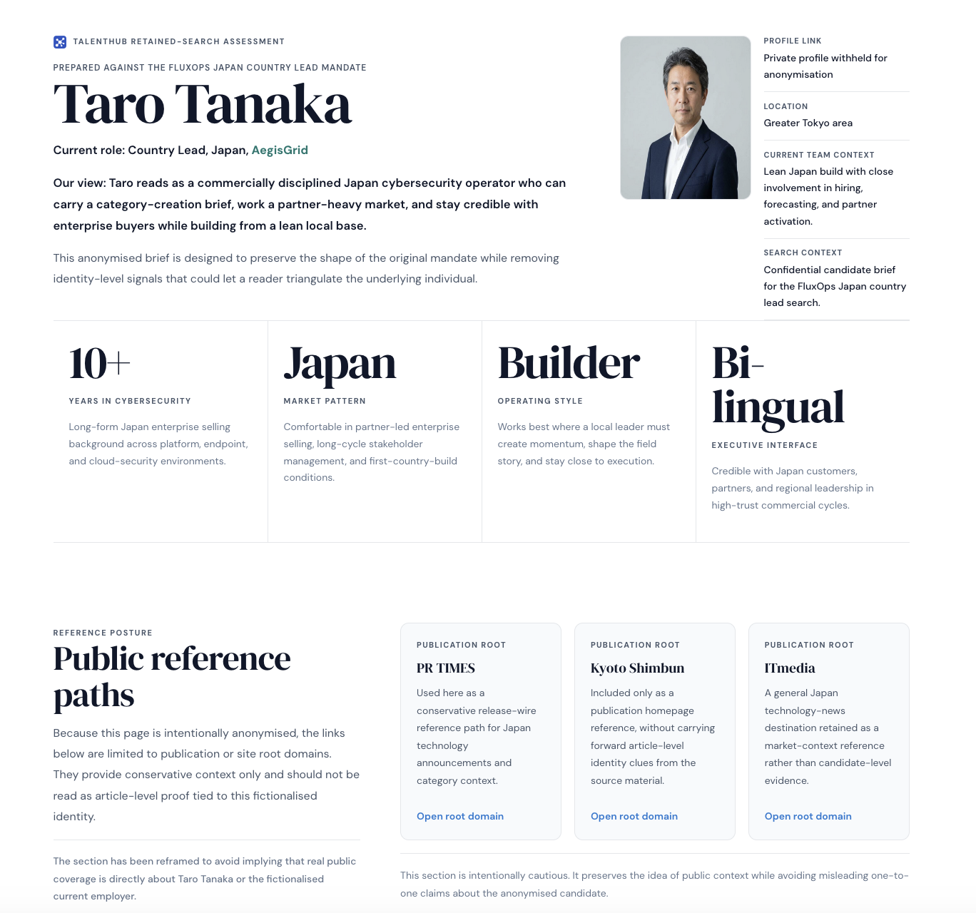 Executive Candidate Brief