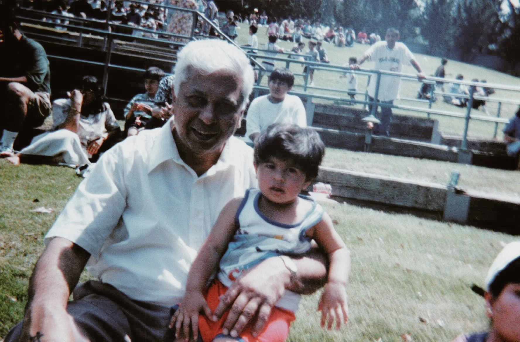 Me sitting with my amazingly creative grandpa