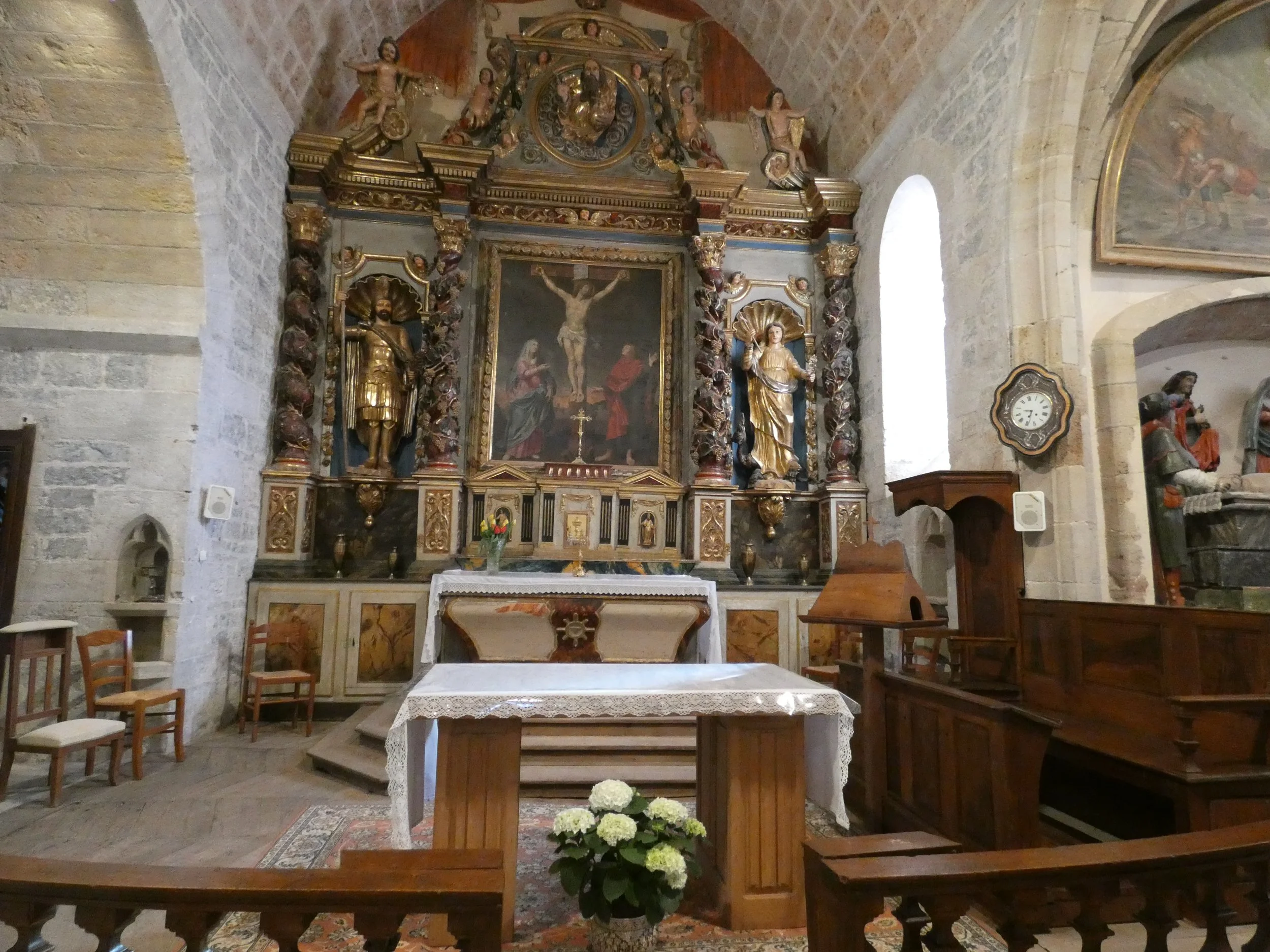 Intérieur de l’église d’Anglars