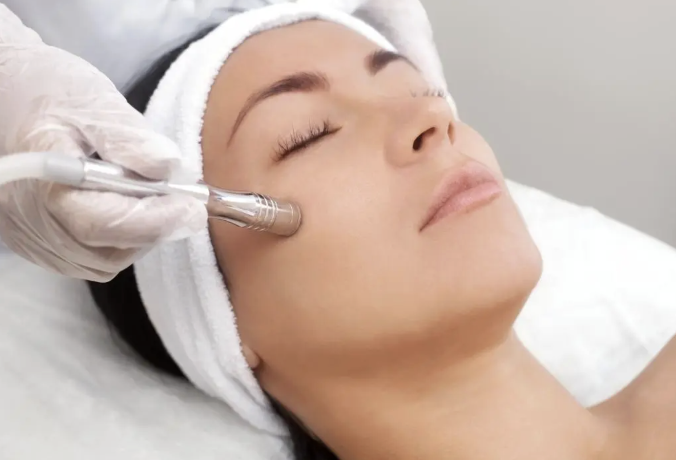 Microdermabrasion prep and smooth finish