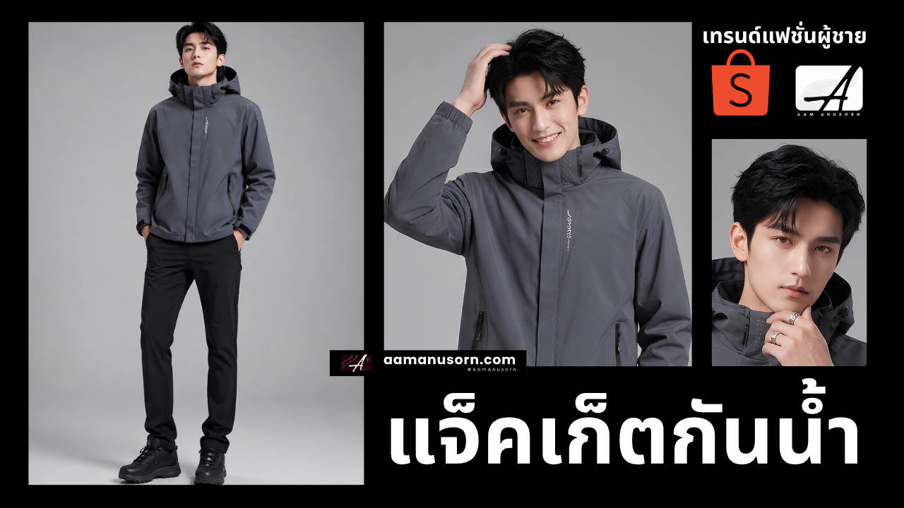 เสื้อแจ็คเก็ตกันน้ำ เทรนด์แฟชั่นผู้ชาย ราคาดี สไตล์ Utility ปี 2026