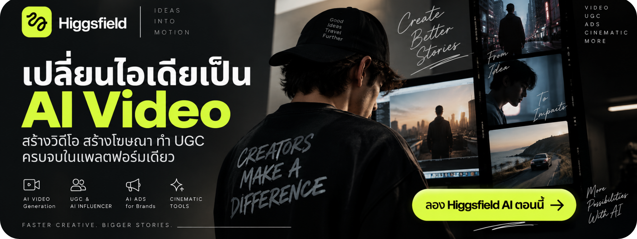 Higgsfield AI สำหรับ Content Creator และงานสร้างวิดีโอ