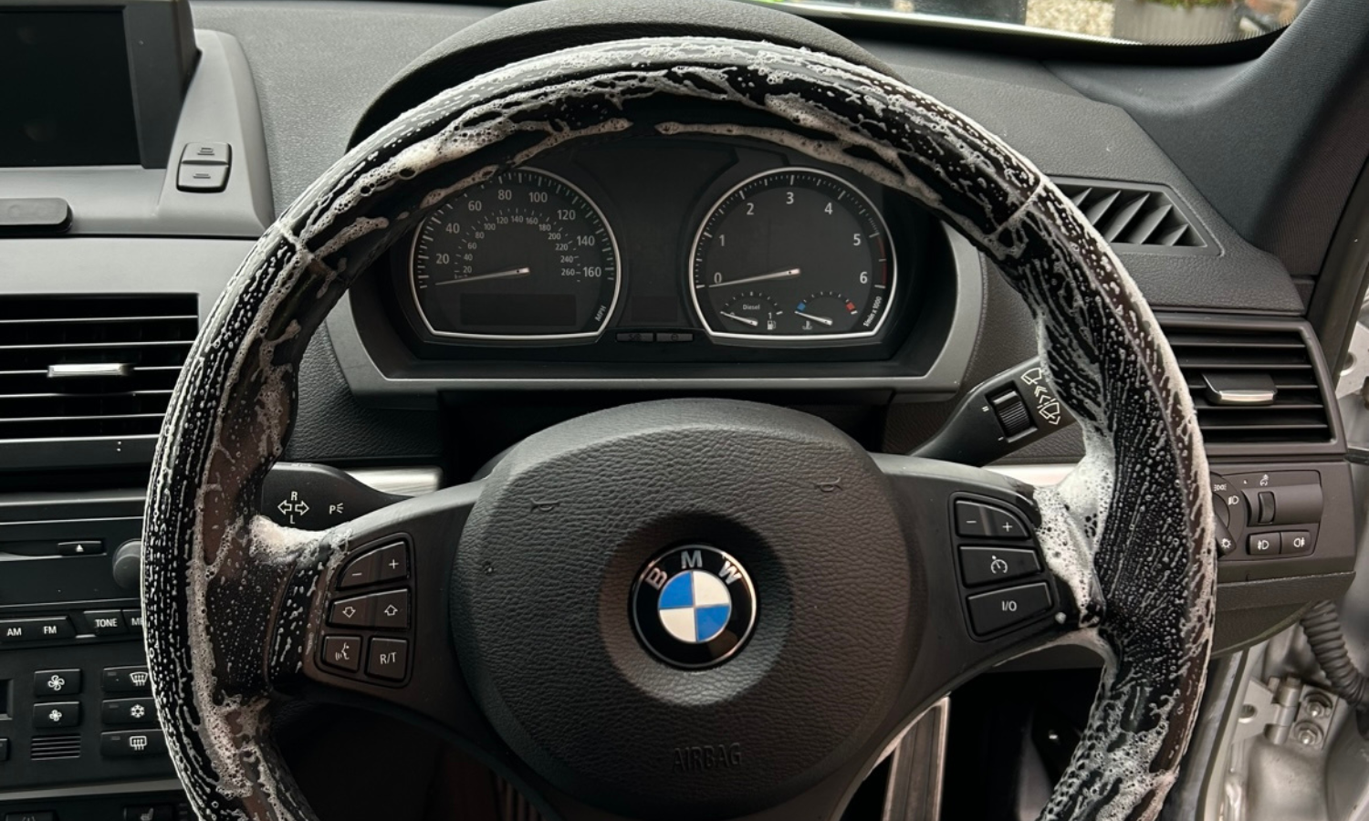 Steering wheel detailed clean