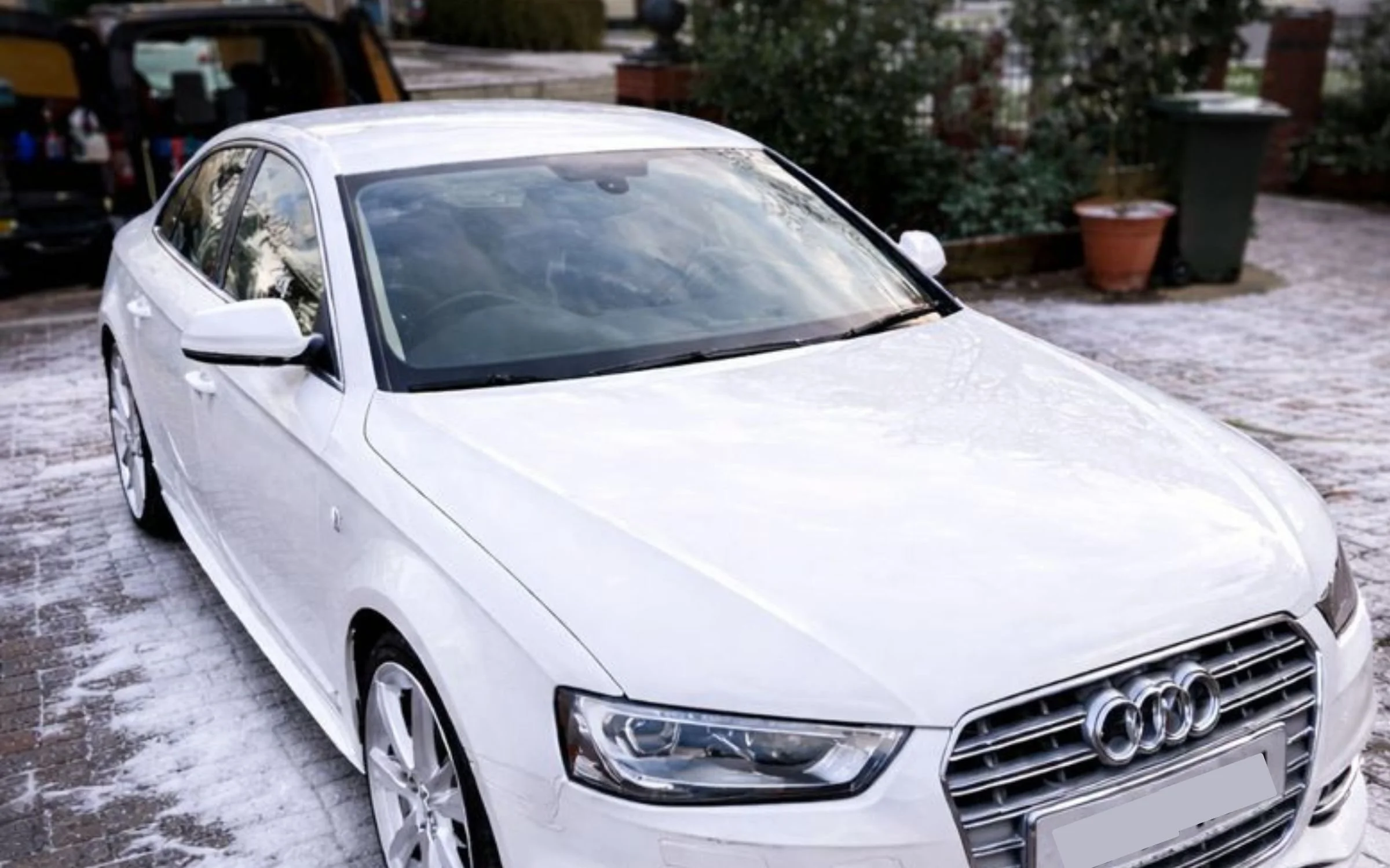 After: car exterior after snow foam wash