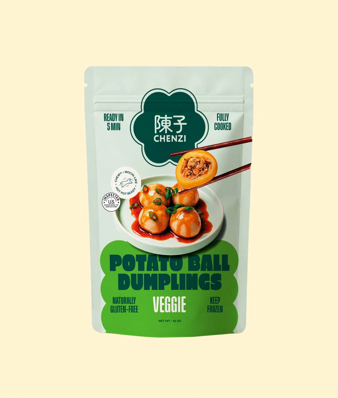 Veggie potato ball packaging