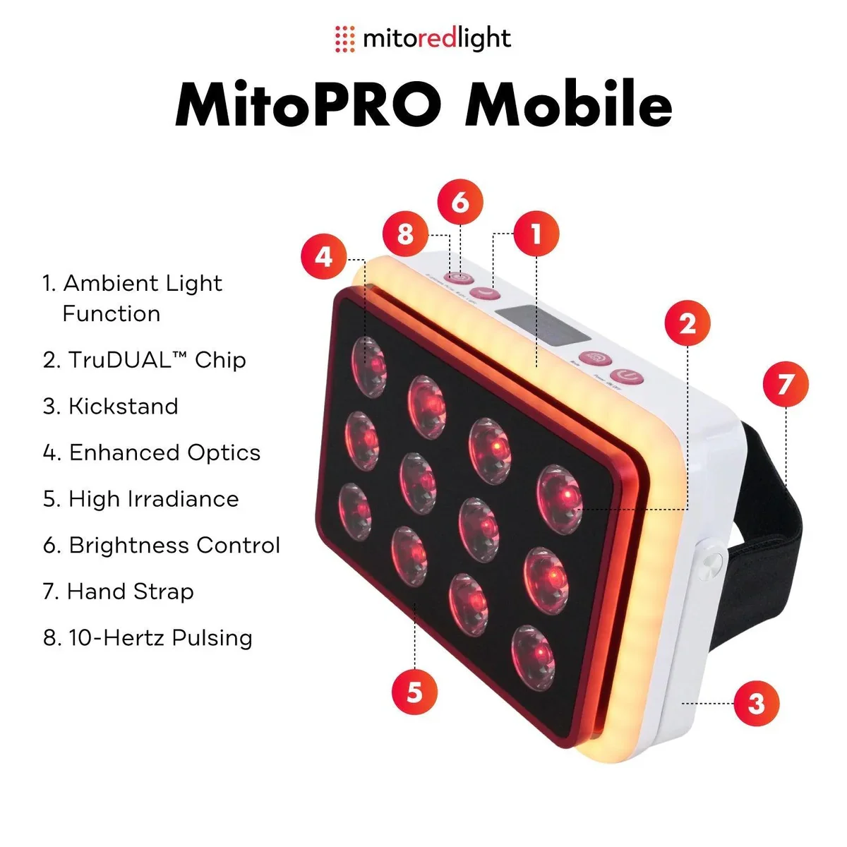 MitoPro Mobile handheld red light device