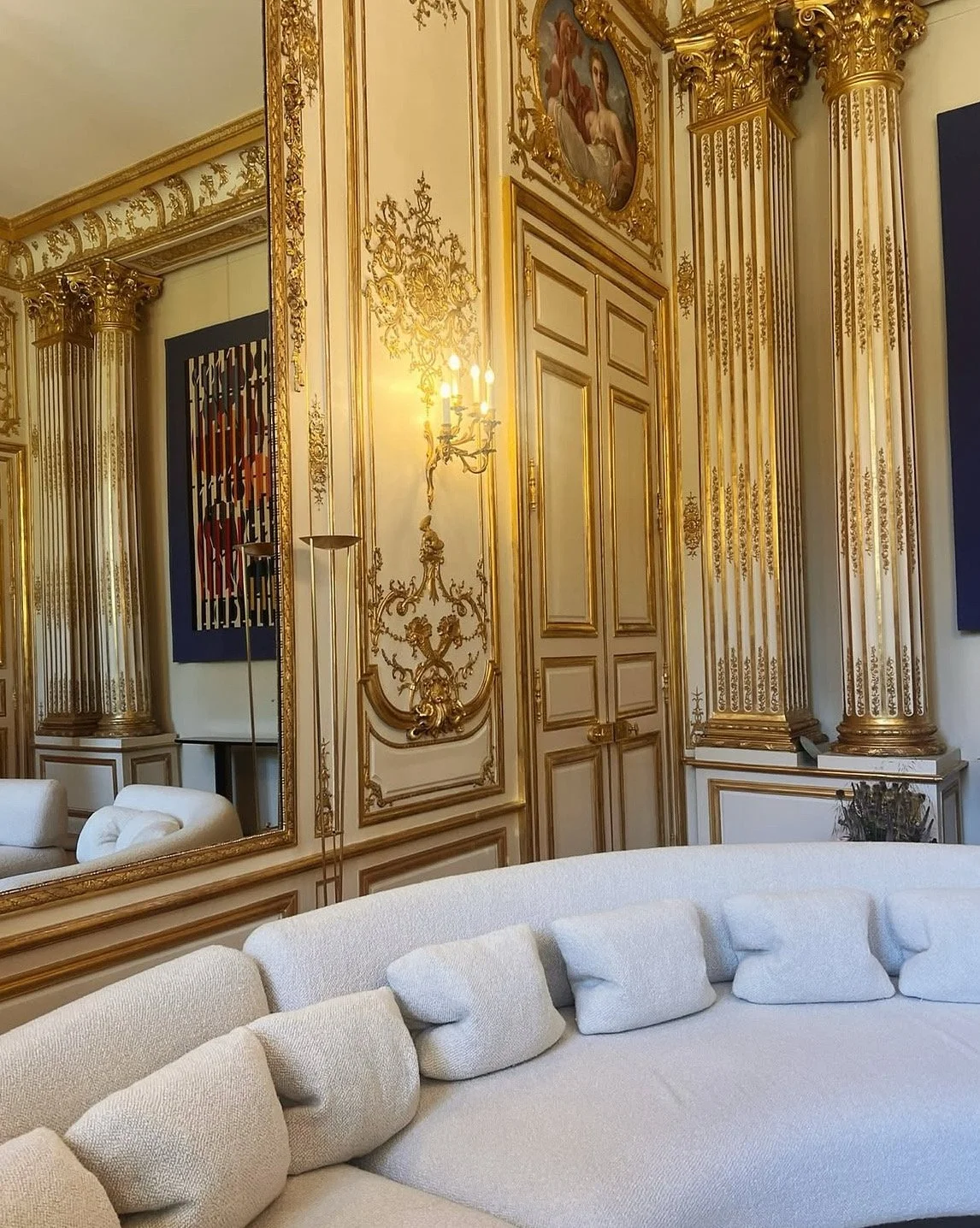 An ornate interior at the Élysée Palace in Paris