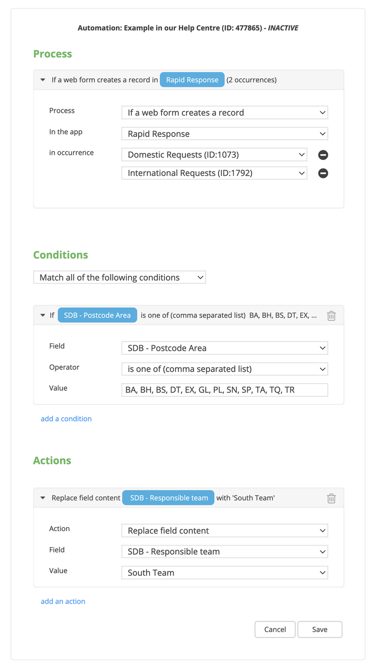 Automation connecting modules in Student CRM