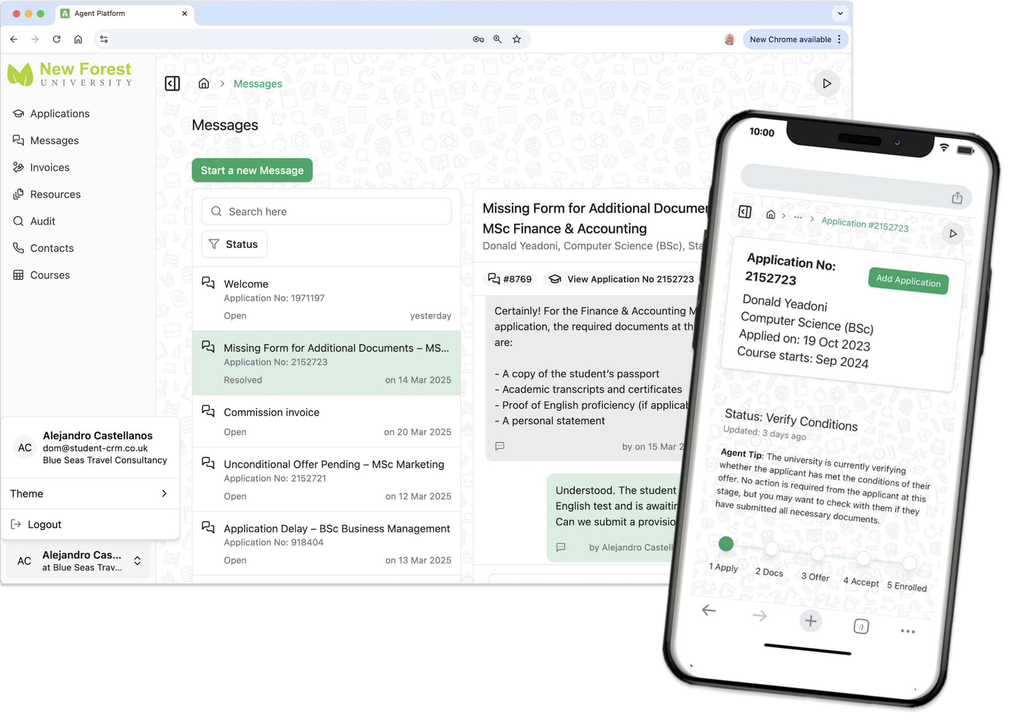 UKVI-compliant agents collaborating in AMP