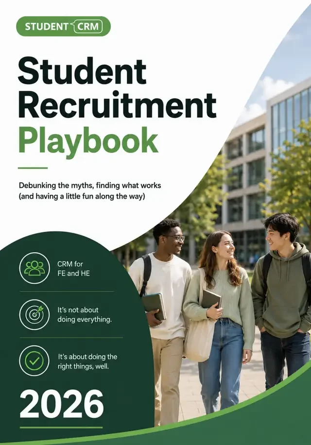 Cover of the 2026 Student Recruitment Playbook from Student CRM