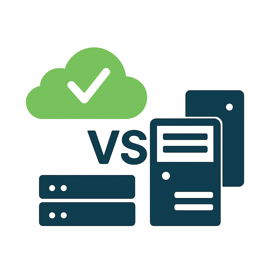 Cloud vs On-Site concept