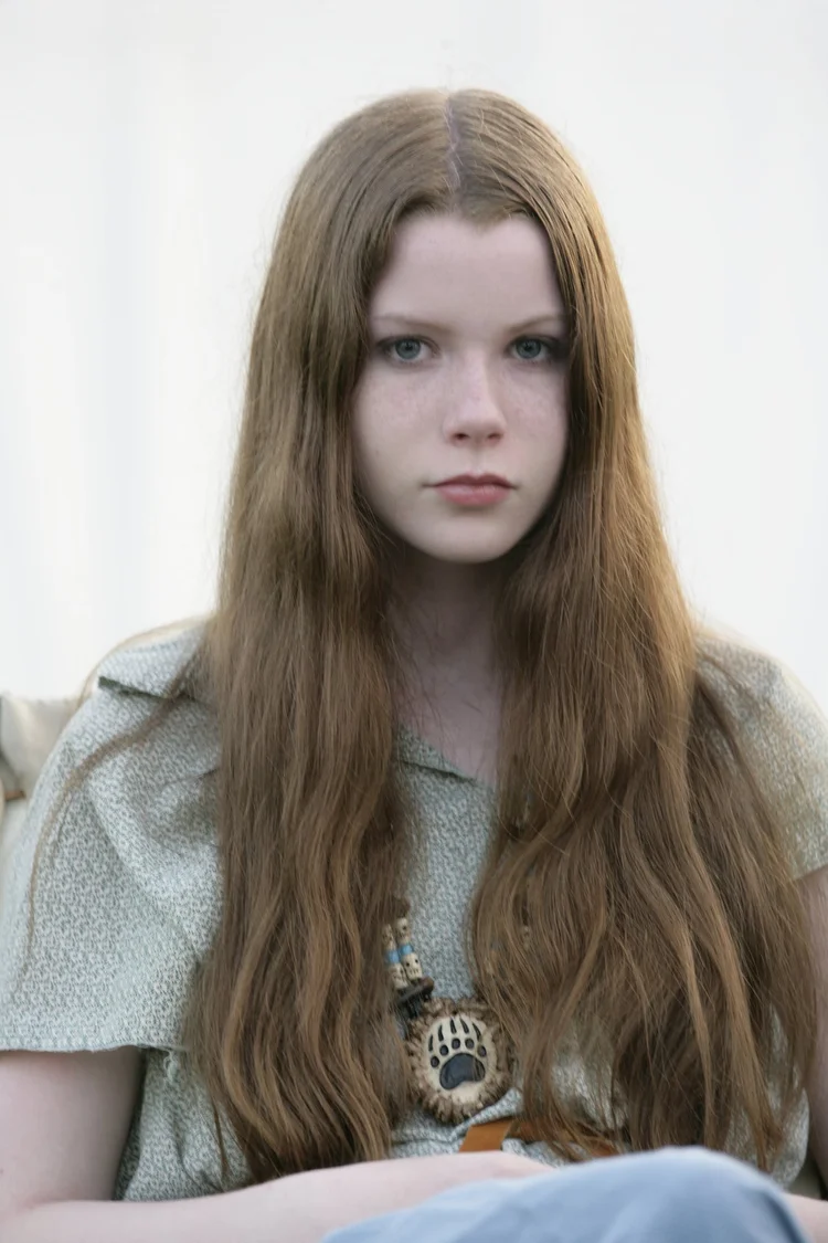 Girl with long hair in soft daylight