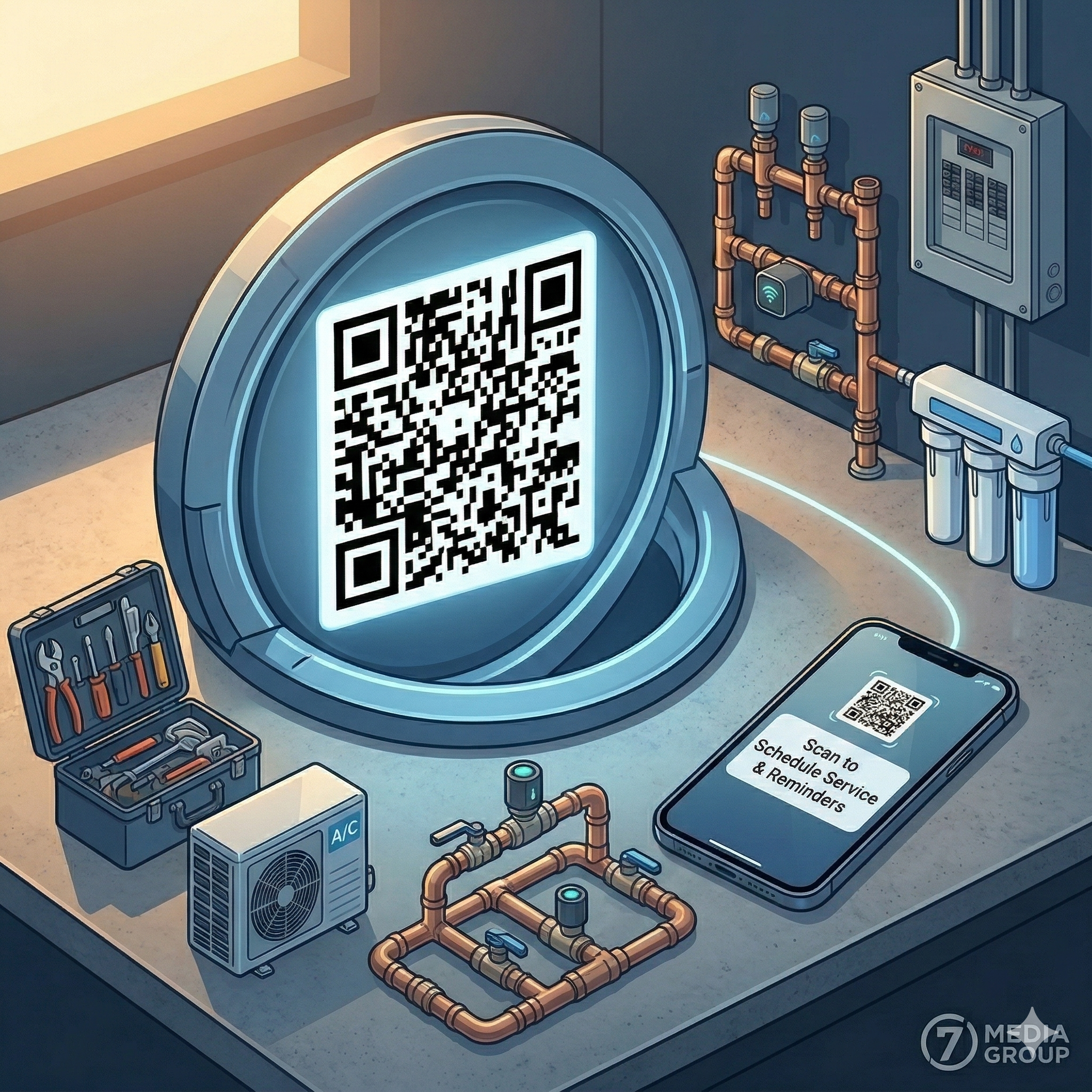 QR Code for Home Services SMS