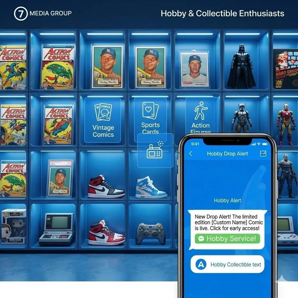 Hobby & Collectibles SMS Marketing — replace with your image