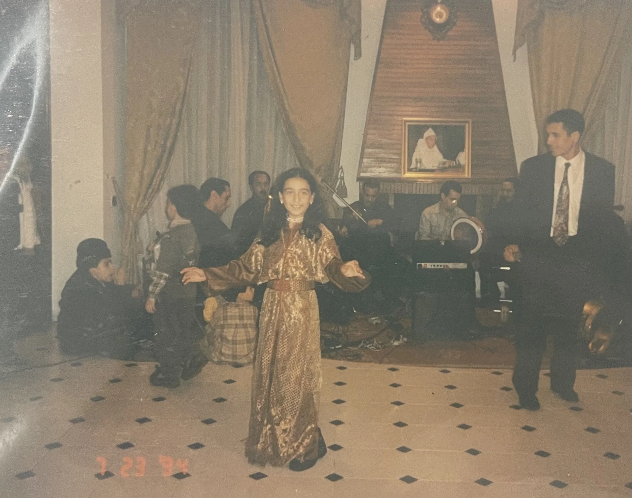 Salma Charif Khalifi as a child in Casablanca