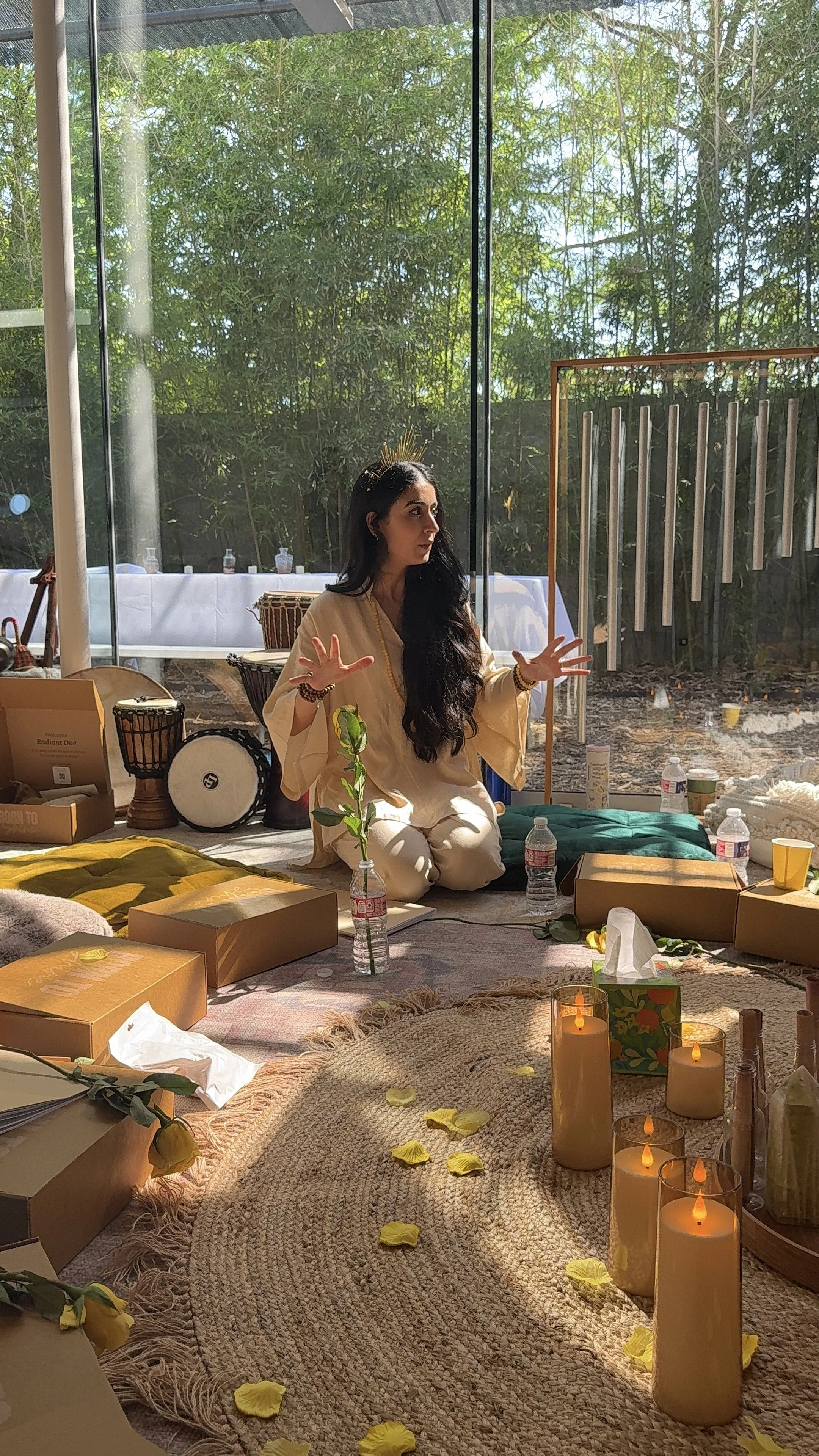 Salma Charif Khalifi leading a From Shrinking to Shining retreat