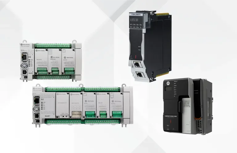 Allen-Bradley Micro800, ControlLogix and CompactLogix programmable controllers.