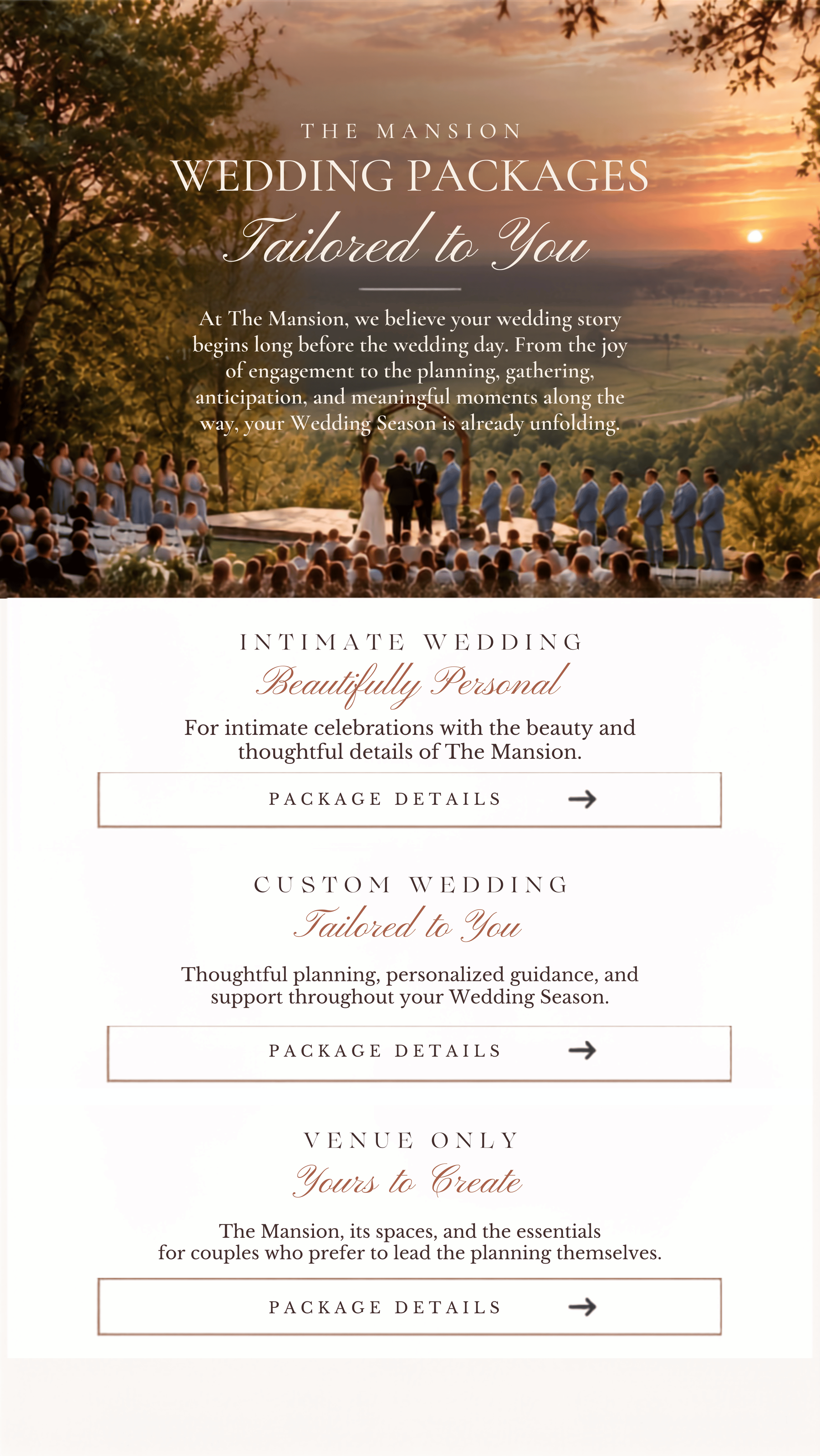 Wedding Packages at The Mansion at ColoVista