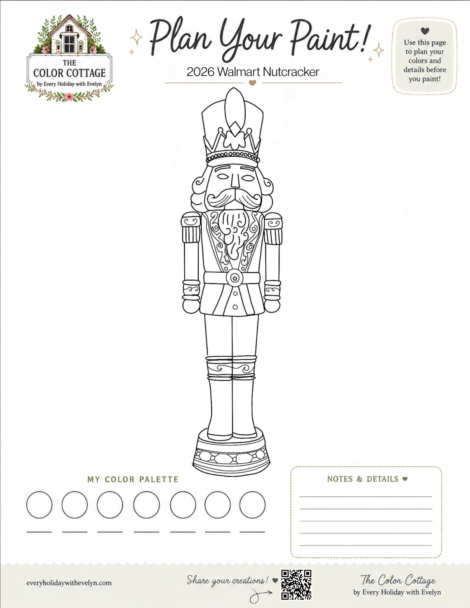 2026 Walmart Nutcracker coloring sheet