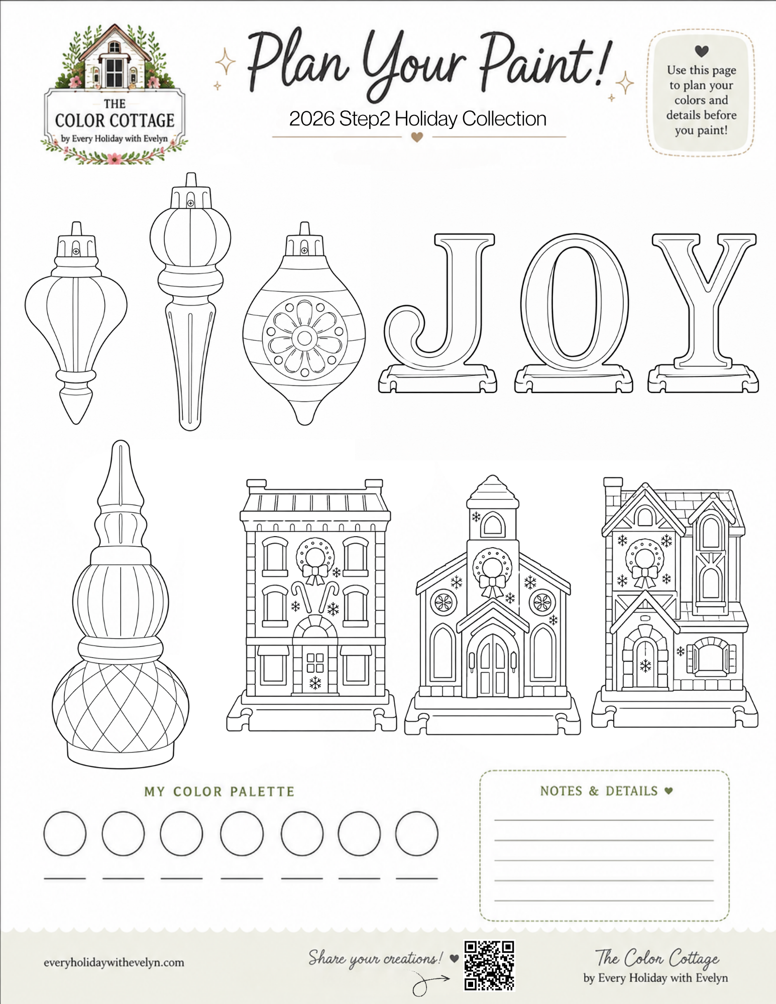Step2 Holiday Collection coloring sheet